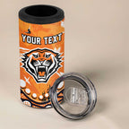 Personalized Wests Tigers 4 in 1 Can Cooler Tumbler Aboriginal Pattern with Graffiti Style Design