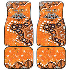 Personalized Wests Tigers Car Mats Aboriginal Pattern with Graffiti Style Design