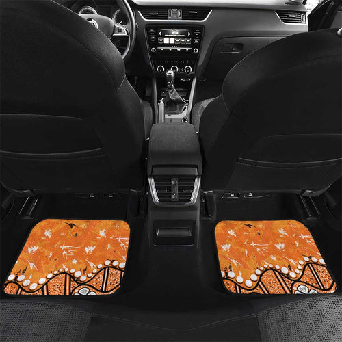 Personalized Wests Tigers Car Mats Aboriginal Pattern with Graffiti Style Design