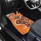 Personalized Wests Tigers Car Mats Aboriginal Pattern with Graffiti Style Design