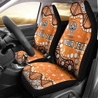 Personalized Wests Tigers Car Seat Cover Aboriginal Pattern with Graffiti Style Design