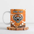 Personalized Wests Tigers Ceramic Mug Aboriginal Pattern with Graffiti Style Design