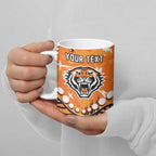 Personalized Wests Tigers Ceramic Mug Aboriginal Pattern with Graffiti Style Design