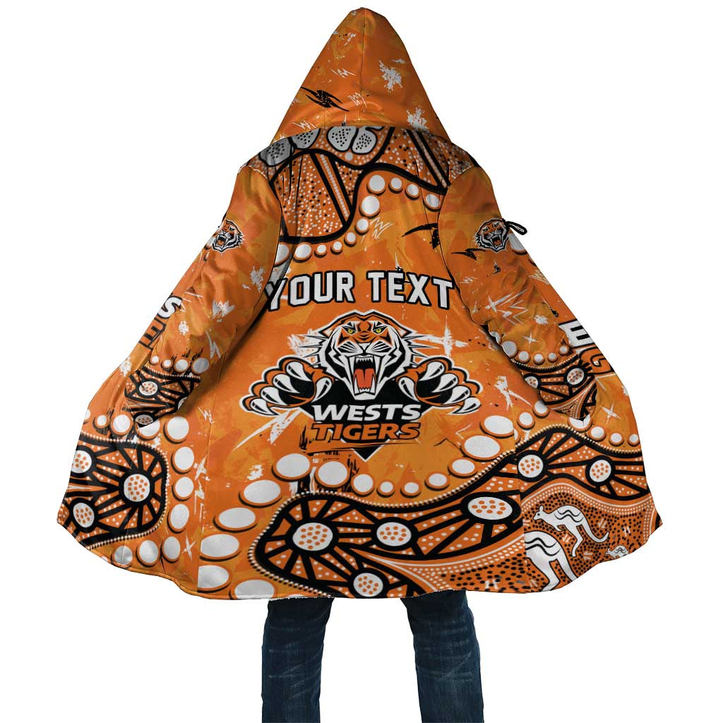 Personalized Wests Tigers Cloak Aboriginal Pattern with Graffiti Style Design