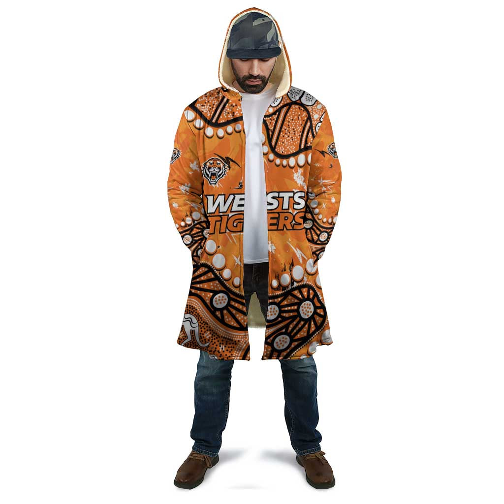 Personalized Wests Tigers Cloak Aboriginal Pattern with Graffiti Style Design
