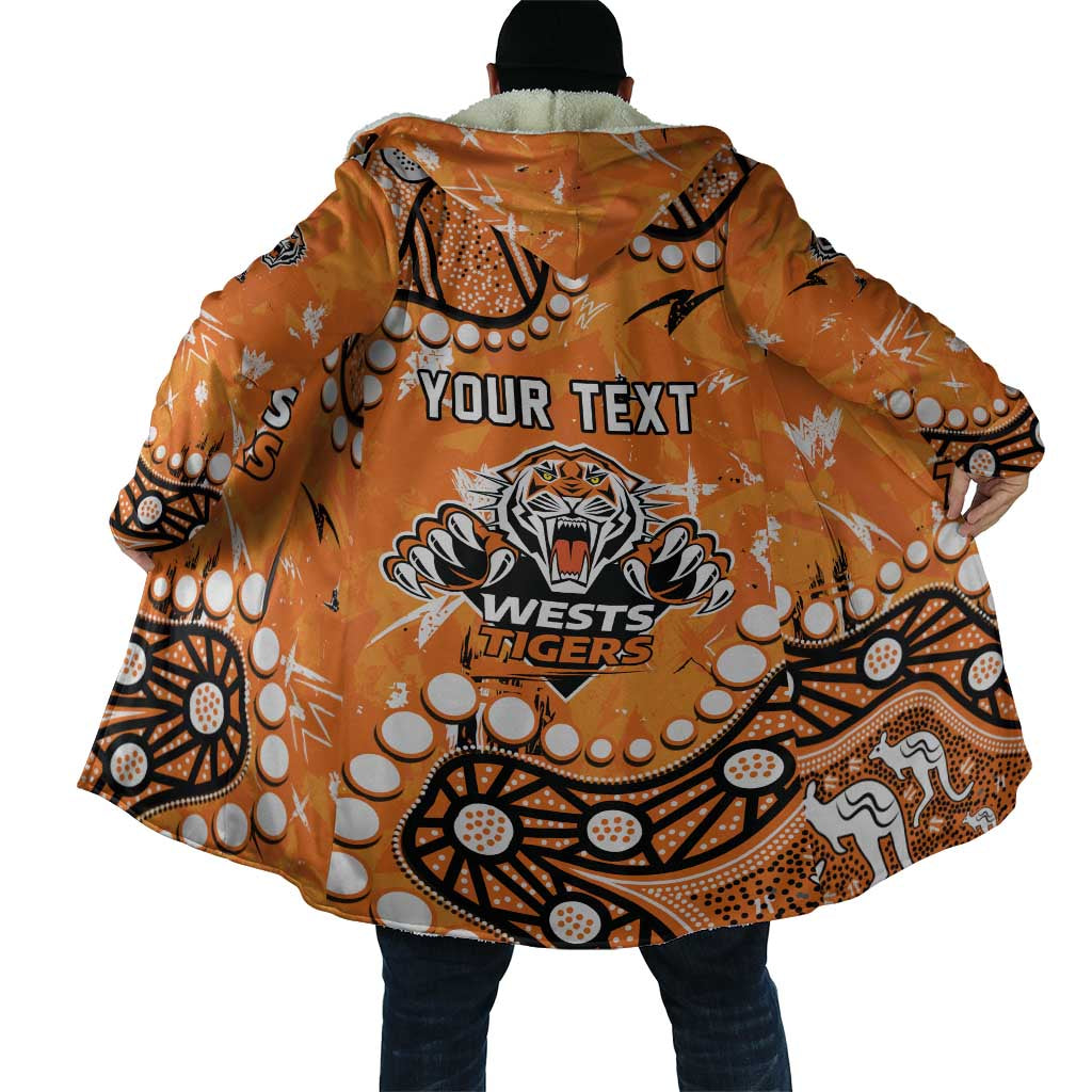 Personalized Wests Tigers Cloak Aboriginal Pattern with Graffiti Style Design
