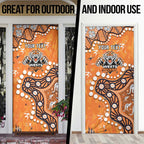 Personalized Wests Tigers Door Cover Aboriginal Pattern with Graffiti Style Design