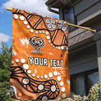 Personalized Wests Tigers Garden Flag Aboriginal Pattern with Graffiti Style Design