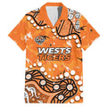 Personalized Wests Tigers Hawaiian Shirt Aboriginal Pattern with Graffiti Style Design