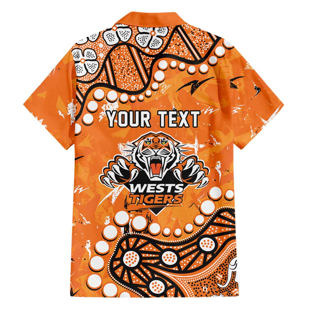 Personalized Wests Tigers Hawaiian Shirt Aboriginal Pattern with Graffiti Style Design