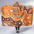 Personalized Wests Tigers Hooded Blanket Aboriginal Pattern with Graffiti Style Design