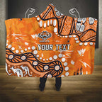 Personalized Wests Tigers Hooded Blanket Aboriginal Pattern with Graffiti Style Design