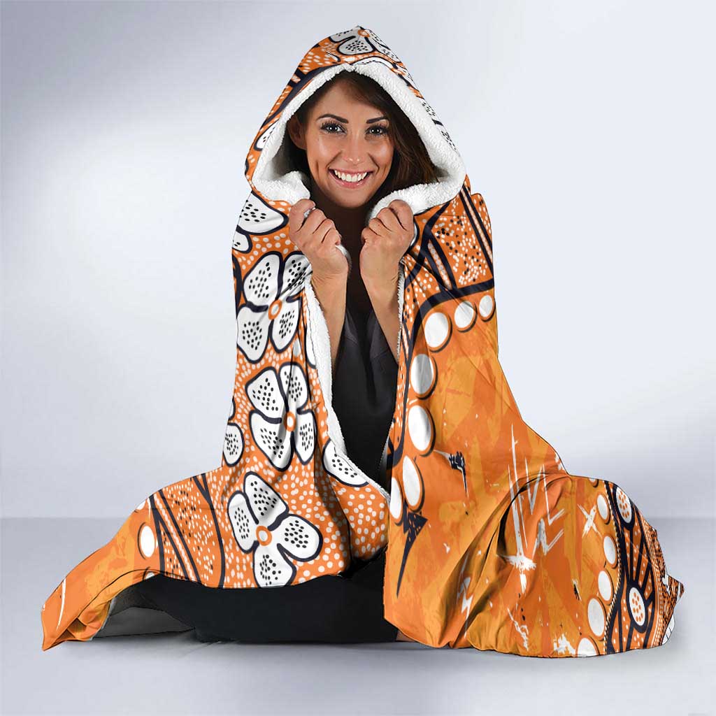 Personalized Wests Tigers Hooded Blanket Aboriginal Pattern with Graffiti Style Design