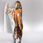 Personalized Wests Tigers Hooded Blanket Aboriginal Pattern with Graffiti Style Design