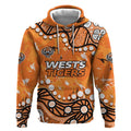 Personalized Wests Tigers Hoodie Aboriginal Pattern with Graffiti Style Design