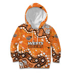 Personalized Wests Tigers Kid Hoodie Aboriginal Pattern with Graffiti Style Design
