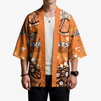 Personalized Wests Tigers Kimono Aboriginal Pattern with Graffiti Style Design