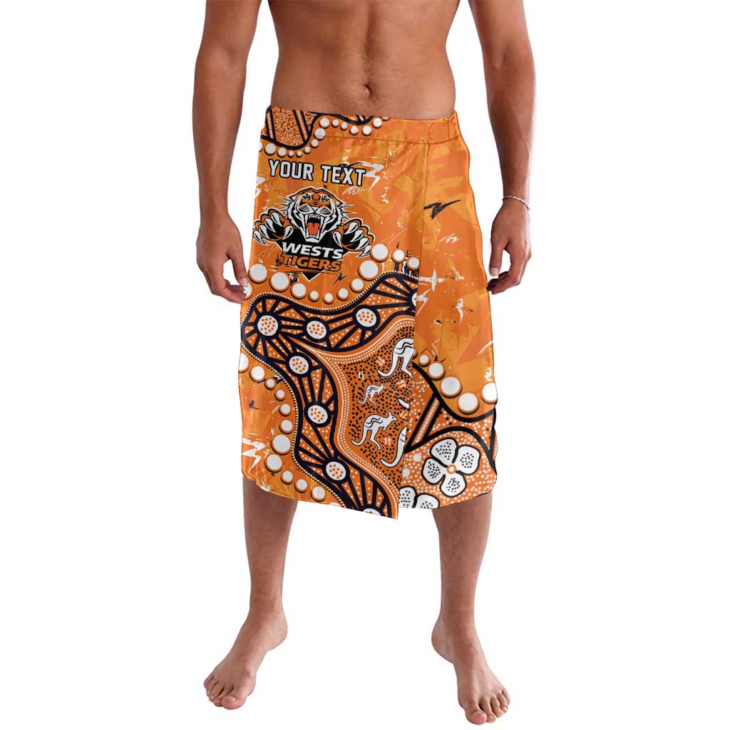 Personalized Wests Tigers Lavalava Aboriginal Pattern with Graffiti Style Design