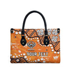 Personalized Wests Tigers Leather Bag Aboriginal Pattern with Graffiti Style Design