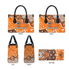 Personalized Wests Tigers Leather Bag Aboriginal Pattern with Graffiti Style Design