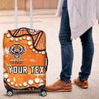 Personalized Wests Tigers Luggage Cover Aboriginal Pattern with Graffiti Style Design