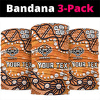 Personalized Wests Tigers Neck Gaiter Aboriginal Pattern with Graffiti Style Design