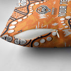 Personalized Wests Tigers Pillow Cover Aboriginal Pattern with Graffiti Style Design