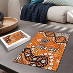 Personalized Wests Tigers Puzzle Aboriginal Pattern with Graffiti Style Design