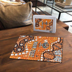 Personalized Wests Tigers Puzzle Aboriginal Pattern with Graffiti Style Design