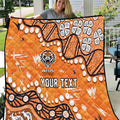 Personalized Wests Tigers Quilt Aboriginal Pattern with Graffiti Style Design