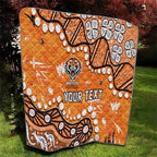 Personalized Wests Tigers Quilt Aboriginal Pattern with Graffiti Style Design
