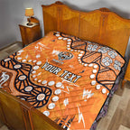 Personalized Wests Tigers Quilt Aboriginal Pattern with Graffiti Style Design