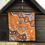 Personalized Wests Tigers Quilt Aboriginal Pattern with Graffiti Style Design