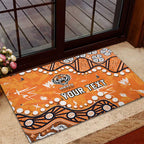 Personalized Wests Tigers Rubber Doormat Aboriginal Pattern with Graffiti Style Design