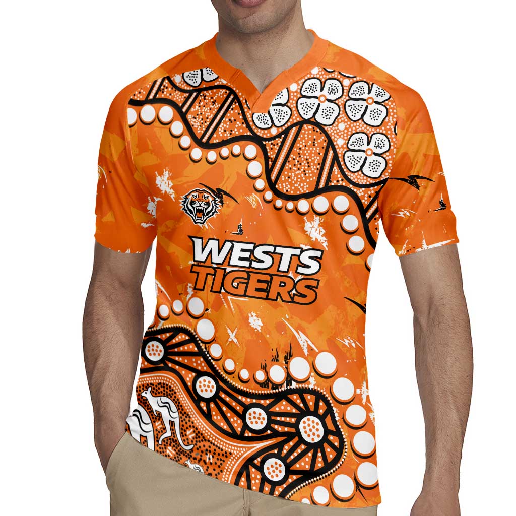 Personalized Wests Tigers Rugby Jersey Aboriginal Pattern with Graffiti Style Design