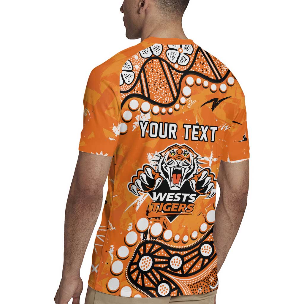 Personalized Wests Tigers Rugby Jersey Aboriginal Pattern with Graffiti Style Design