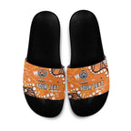 Personalized Wests Tigers Slide Sandals Aboriginal Pattern with Graffiti Style Design