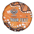 Personalized Wests Tigers Spare Tire Cover Aboriginal Pattern with Graffiti Style Design