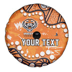 Personalized Wests Tigers Spare Tire Cover Aboriginal Pattern with Graffiti Style Design