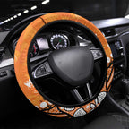 Wests Tigers Steering Wheel Cover Aboriginal Pattern with Graffiti Style Design