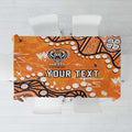 Personalized Wests Tigers Tablecloth Aboriginal Pattern with Graffiti Style Design