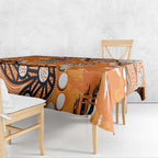 Personalized Wests Tigers Tablecloth Aboriginal Pattern with Graffiti Style Design