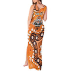 Personalized Wests Tigers Tank Maxi Dress Aboriginal Pattern with Graffiti Style Design