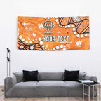 Personalized Wests Tigers Tapestry Aboriginal Pattern with Graffiti Style Design