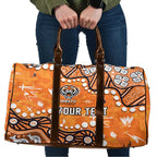 Personalized Wests Tigers Travel Bag Aboriginal Pattern with Graffiti Style Design