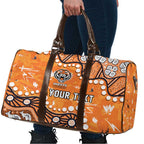 Personalized Wests Tigers Travel Bag Aboriginal Pattern with Graffiti Style Design