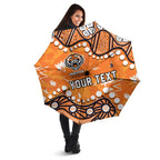 Personalized Wests Tigers Umbrella Aboriginal Pattern with Graffiti Style Design