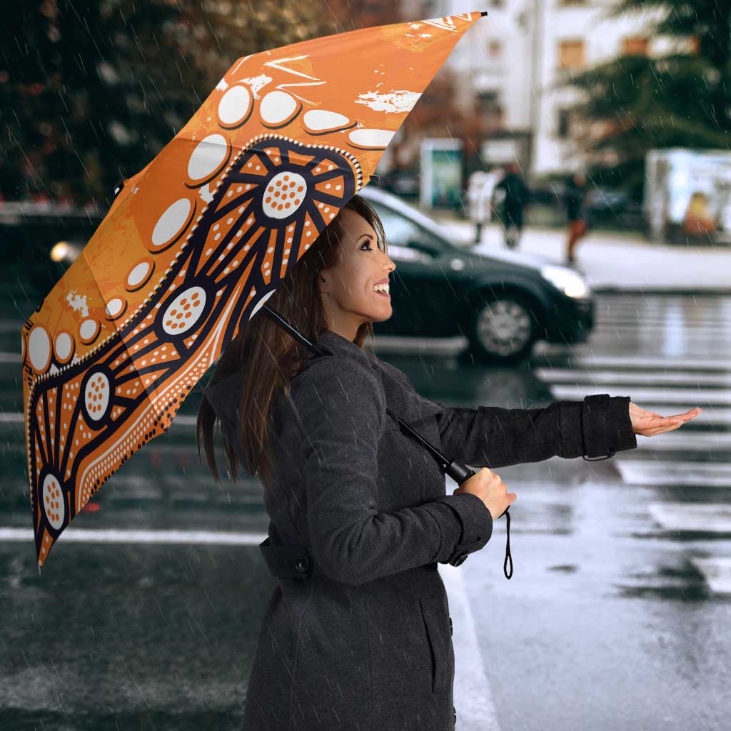 Personalized Wests Tigers Umbrella Aboriginal Pattern with Graffiti Style Design