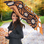 Personalized Wests Tigers Umbrella Aboriginal Pattern with Graffiti Style Design