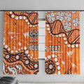 Personalized Wests Tigers Window Curtain Aboriginal Pattern with Graffiti Style Design
